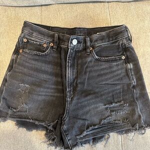 American Eagle Outfitters Black Distressed Women's Shorts